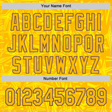 Custom Gold Light Yellow-Purple Geometric Cyber Starburst Authentic Baseball Jersey