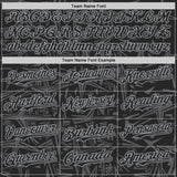 Custom Black Steel Gray-Gray Geometric Cyber Starburst Authentic Baseball Jersey