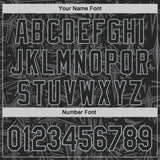 Custom Black Steel Gray-Gray Geometric Cyber Starburst Authentic Baseball Jersey