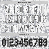 Custom White Black-Gray Geometric Cyber Starburst Authentic Baseball Jersey