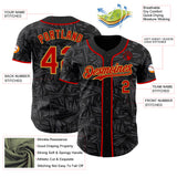 Custom Black Red Steel Gray-Old Gold Geometric Cyber Starburst Authentic Baseball Jersey