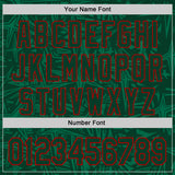 Custom Green-Red Geometric Cyber Starburst Authentic Baseball Jersey