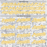 Custom White Gray-Gold Geometric Cyber Starburst Authentic Baseball Jersey