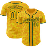 Custom Gold Light Yellow-Green Geometric Cyber Starburst Authentic Baseball Jersey