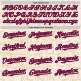 Custom Cream Purple-Red Geometric Cyber Starburst Authentic Baseball Jersey