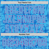 Custom Sky Blue Blue-Pink Geometric Cyber Starburst Authentic Baseball Jersey