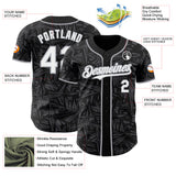 Custom Black White Steel Gray-Gray Geometric Cyber Starburst Authentic Baseball Jersey