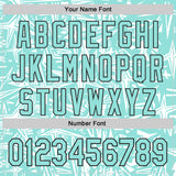 Custom Ice Blue White-Black Geometric Cyber Starburst Authentic Baseball Jersey