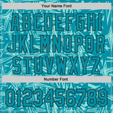 Custom Teal Ice Blue-Black Geometric Cyber Starburst Authentic Baseball Jersey