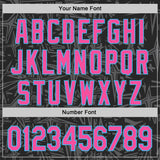 Custom Black Pink Steel Gray-Sky Blue Geometric Cyber Starburst Authentic Baseball Jersey
