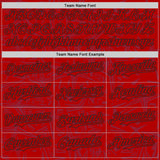 Custom Red-Black Geometric Cyber Starburst Authentic Baseball Jersey