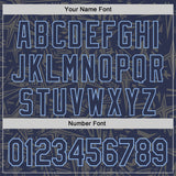 Custom Navy Steel Gray-Light Blue Geometric Cyber Starburst Authentic Baseball Jersey