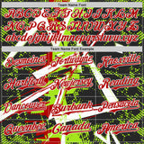 Custom Black White Neon Green-Red Geometric Shards Dot Grid Authentic Baseball Jersey