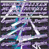 Custom Black White Teal-Purple Geometric Shards Dot Grid Authentic Baseball Jersey