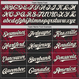 Custom Black Cream-Crimson Abstract Brush Stroke Authentic Baseball Jersey