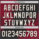 Custom Black Cream-Crimson Abstract Brush Stroke Authentic Baseball Jersey
