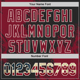 Custom Black Vintage USA Flag Crimson-Cream Abstract Brush Stroke Authentic Baseball Jersey
