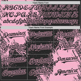 Custom Black-Light Pink Abstract Brush Stroke Authentic Baseball Jersey
