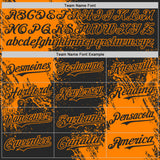 Custom Black-Bay Orange Abstract Brush Stroke Authentic Baseball Jersey