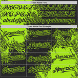 Custom Black-Neon Green Abstract Brush Stroke Authentic Baseball Jersey