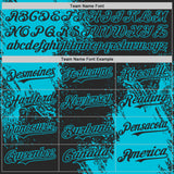 Custom Black-Lakes Blue Abstract Brush Stroke Authentic Baseball Jersey