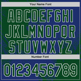 Custom Royal Green-White Abstract Brush Stroke Authentic Baseball Jersey