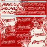 Custom Red-Cream Abstract Brush Stroke Authentic Baseball Jersey
