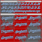 Custom Red Light Blue-Steel Gray Abstract Brush Stroke Authentic Baseball Jersey