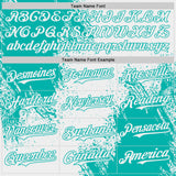 Custom White-Aqua Abstract Brush Stroke Authentic Baseball Jersey