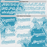 Custom White-Panther Blue Abstract Brush Stroke Authentic Baseball Jersey