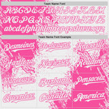 Custom White-Pink Abstract Brush Stroke Authentic Baseball Jersey