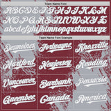 Custom Burgundy White-Gray Abstract Brush Stroke Authentic Baseball Jersey