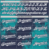 Custom Navy White-Teal Abstract Brush Stroke Authentic Baseball Jersey