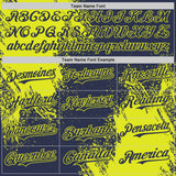 Custom Navy-Neon Yellow Abstract Brush Stroke Authentic Baseball Jersey