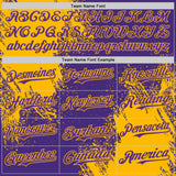 Custom Purple-Gold Abstract Brush Stroke Authentic Baseball Jersey