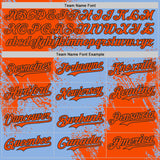 Custom Light Blue Orange-Black Abstract Brush Stroke Authentic Baseball Jersey