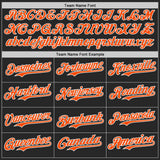 Custom Black Orange-White Skull Authentic Baseball Jersey