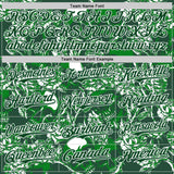 Custom Green-White Skull And Rose Authentic Baseball Jersey