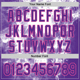 Custom Purple-Pink Flames Skull Smoke Authentic Baseball Jersey