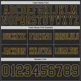 Custom Black Red-Old Gold Authentic Distressed Scratch Brush Stroke Football Jersey