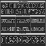 Custom Black Silver-White Authentic Distressed Scratch Brush Stroke Football Jersey