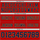 Custom Red Navy-Old Gold Authentic Distressed Scratch Brush Stroke Football Jersey