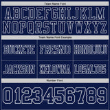 Custom Navy Gray-White Authentic Distressed Scratch Brush Stroke Football Jersey