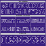 Custom Purple Yellow-White Authentic Distressed Scratch Brush Stroke Football Jersey