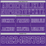 Custom Purple Yellow-White Authentic Distressed Scratch Brush Stroke Football Jersey