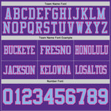 Custom Purple Light Blue-Pink Authentic Distressed Scratch Brush Stroke Football Jersey
