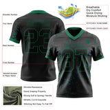 Custom Black Kelly Green-Royal Authentic Abstract Shattered Paint Splatter Football Jersey