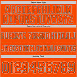 Custom Orange Black-White Authentic Abstract Geometric Lines Gradient Football Jersey