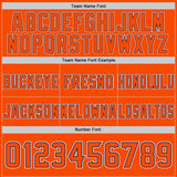 Custom Orange Navy-White Authentic Abstract Geometric Lines Gradient Football Jersey