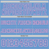 Custom Light Blue Pink-White Authentic Abstract Geometric Lines Gradient Football Jersey